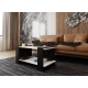 Stolik kawowy ST16 BIA/C Biały/Czarny ława z półką loft